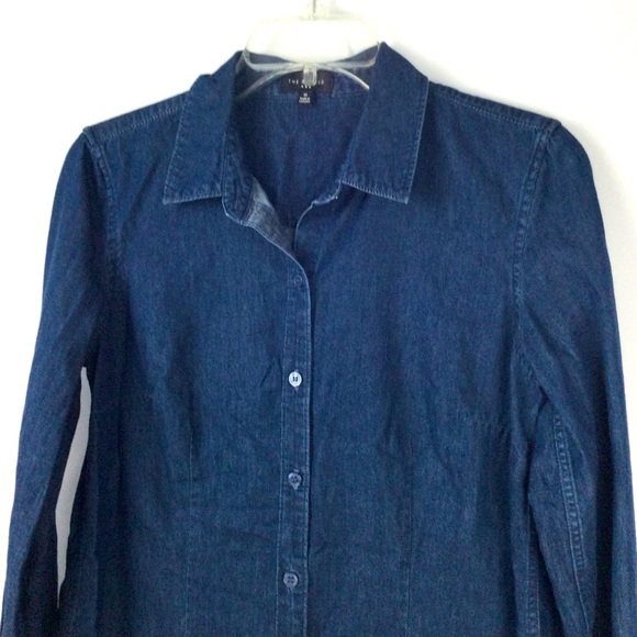 The Limited Denim chambray Button-Up Shirt womens size M - Picture 2 of 5